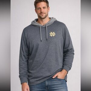 Colosseum Notre Dame Fighting Irish Hoodie XXL Gray Lightweight Waffle Knit